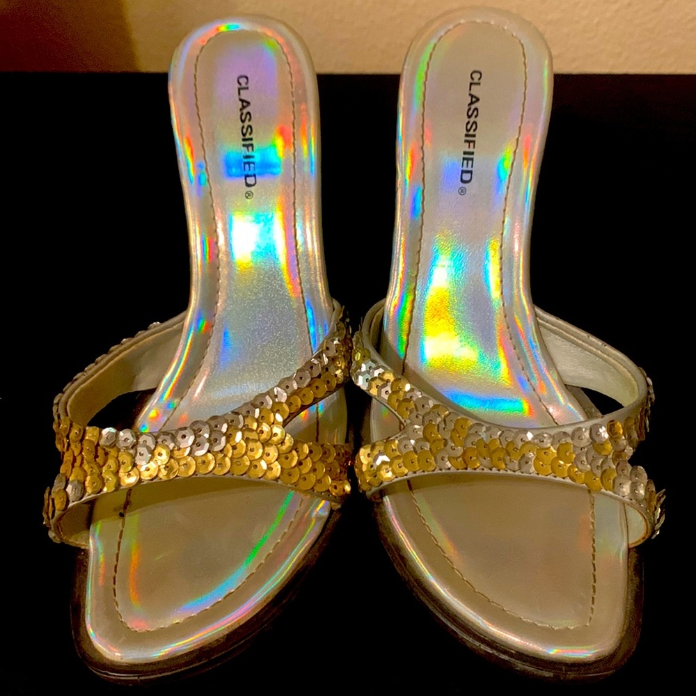 White high heels